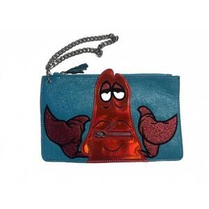 Danielle Nicole Clutch with Disney Sebastian Crab Design and Chain Strap